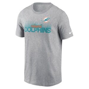Men's Nike Heather Gray Miami Dolphins Local Essential T-Shirt NWT Size S‎